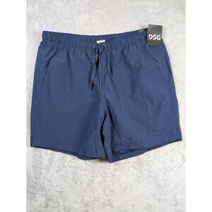 DSG Swim Trunks Mens Medium Blue Mesh Lined 6" Inseam Resort Pool Vacation